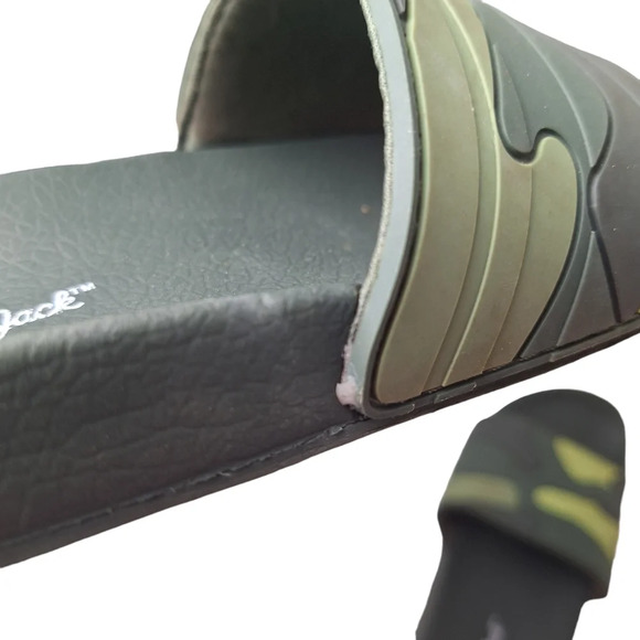 Cat & Jack Sz 13/1 Small Boys Green Camo Nikko Slip-On Slides - Picture 9 of 12